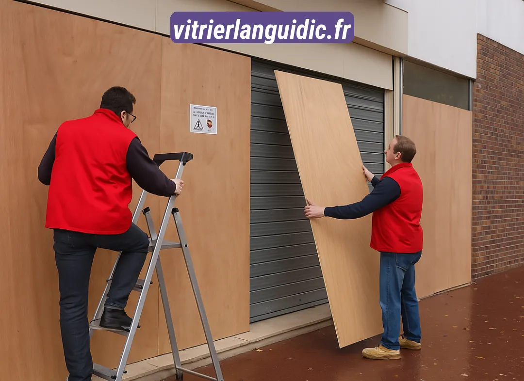 Mise en sécurité fermeture provisoire Languidic