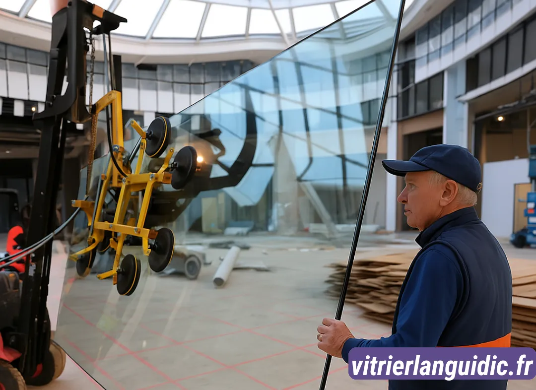 Remplacement de vitrine magasin Languidic